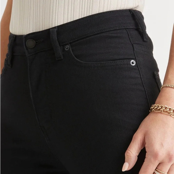 DUER NWOT Performance Denim High Rise Skinny in Black - Picture 6 of 15